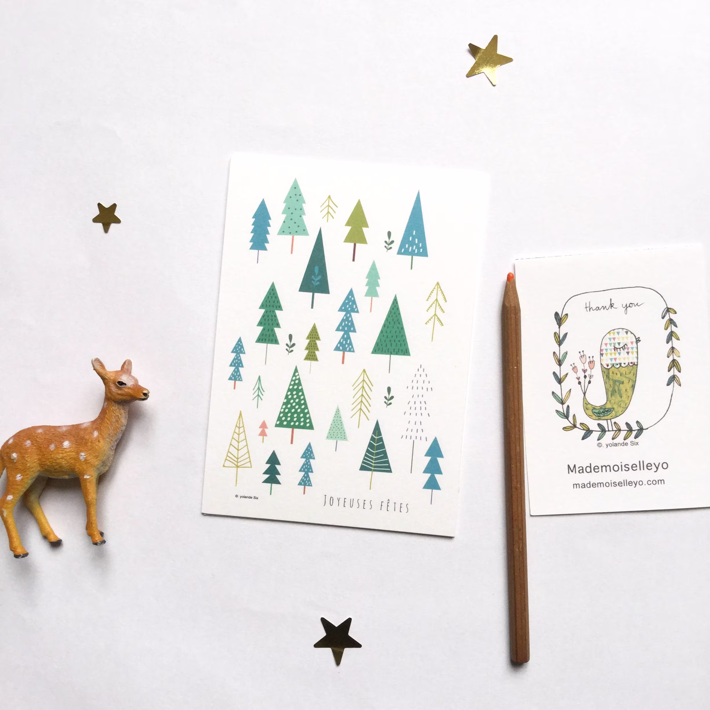 Merry Christmas Cards Set