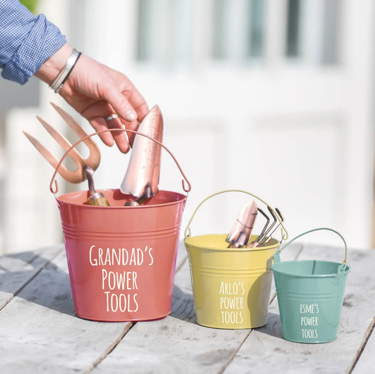 Customised Garden Bucket, Customized Daddy & Me Bucket, Fathers Day, Gifts For Him, Gardening Storage, Personalised Pail