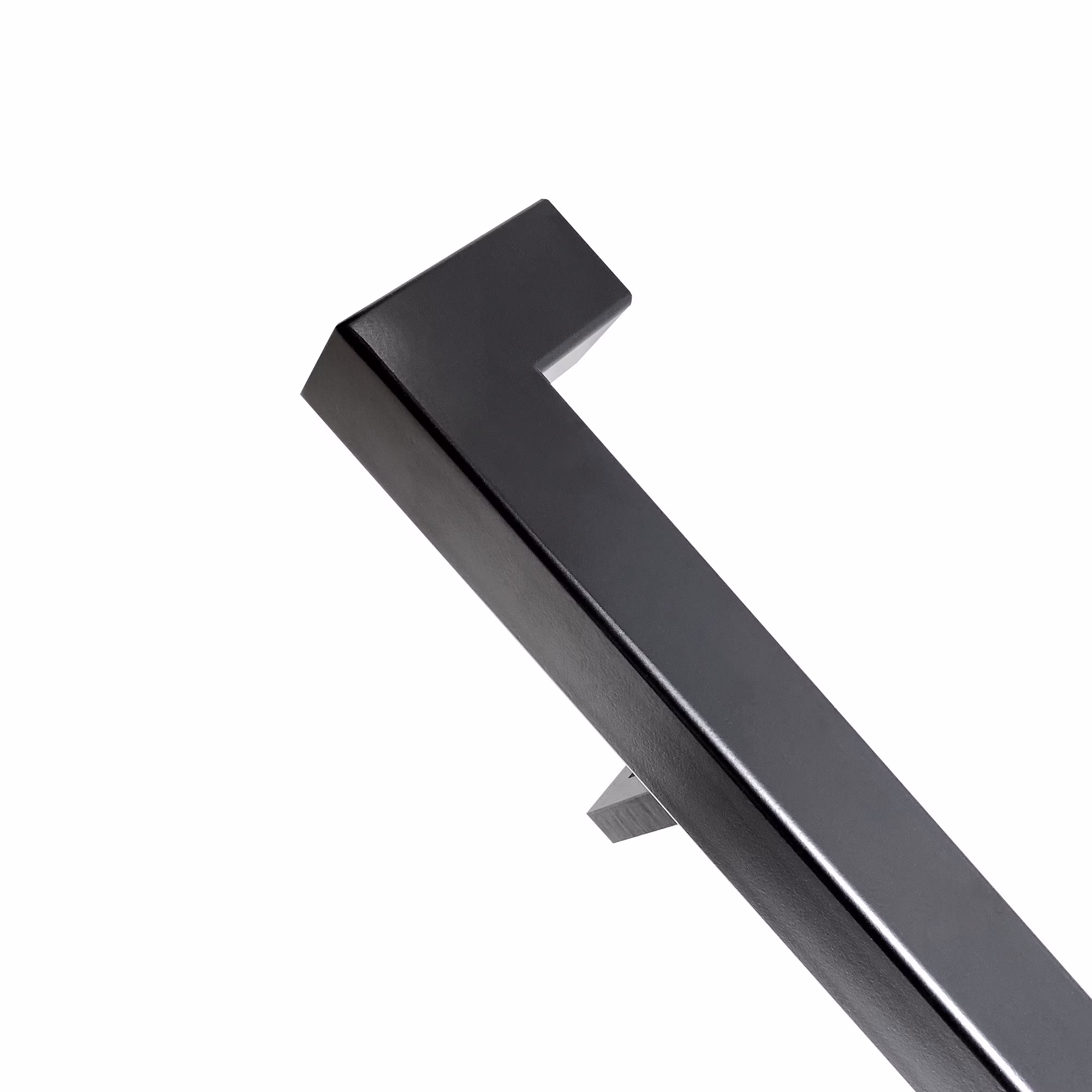 9' Square Handrail | 4 Brackets - Powder Coated Tube Steel Wall Railing Wall Mount Decor Home Improvement