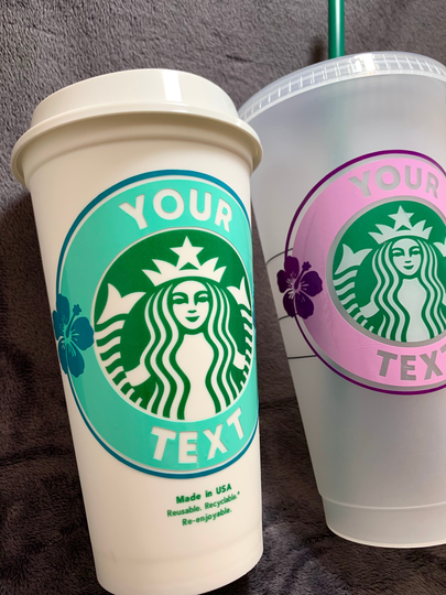 Hibiscus Flower Custom "Your Text