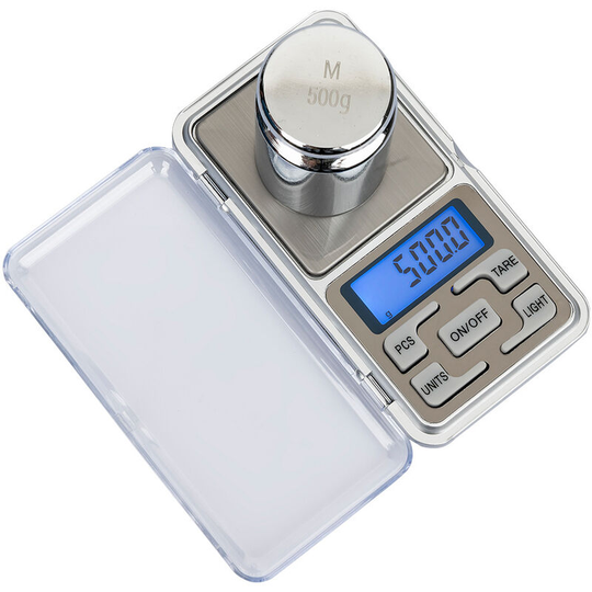 Benobby Kids - 2pcs Rechargeable Precision Scale 500g/0.01g, Kitchen Food Scale Small Mini Milligram Scale Jewelry Pocket Scale, Medicinal