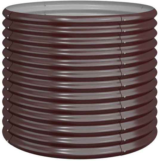 Vidaxl - Garden Planter Powder-coated Steel 80x80x68 cm Brown Brown