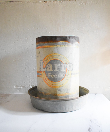 Larro Galvanized Metal Chick Feeder