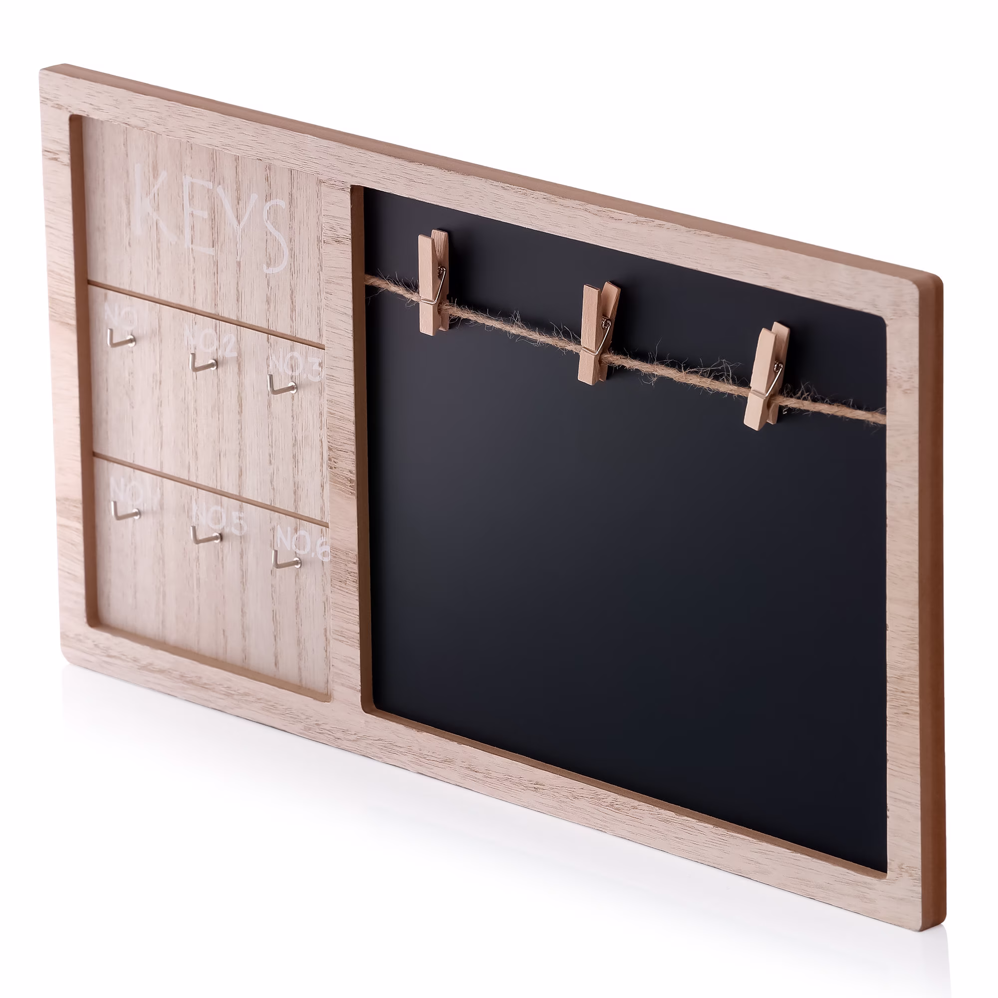 Key Racks Hooks Organizer & Hanging Photo Board With Custom Note Wall Mount Keys Hanger Boho Rustic Decor Organizer Portallaves De Pared