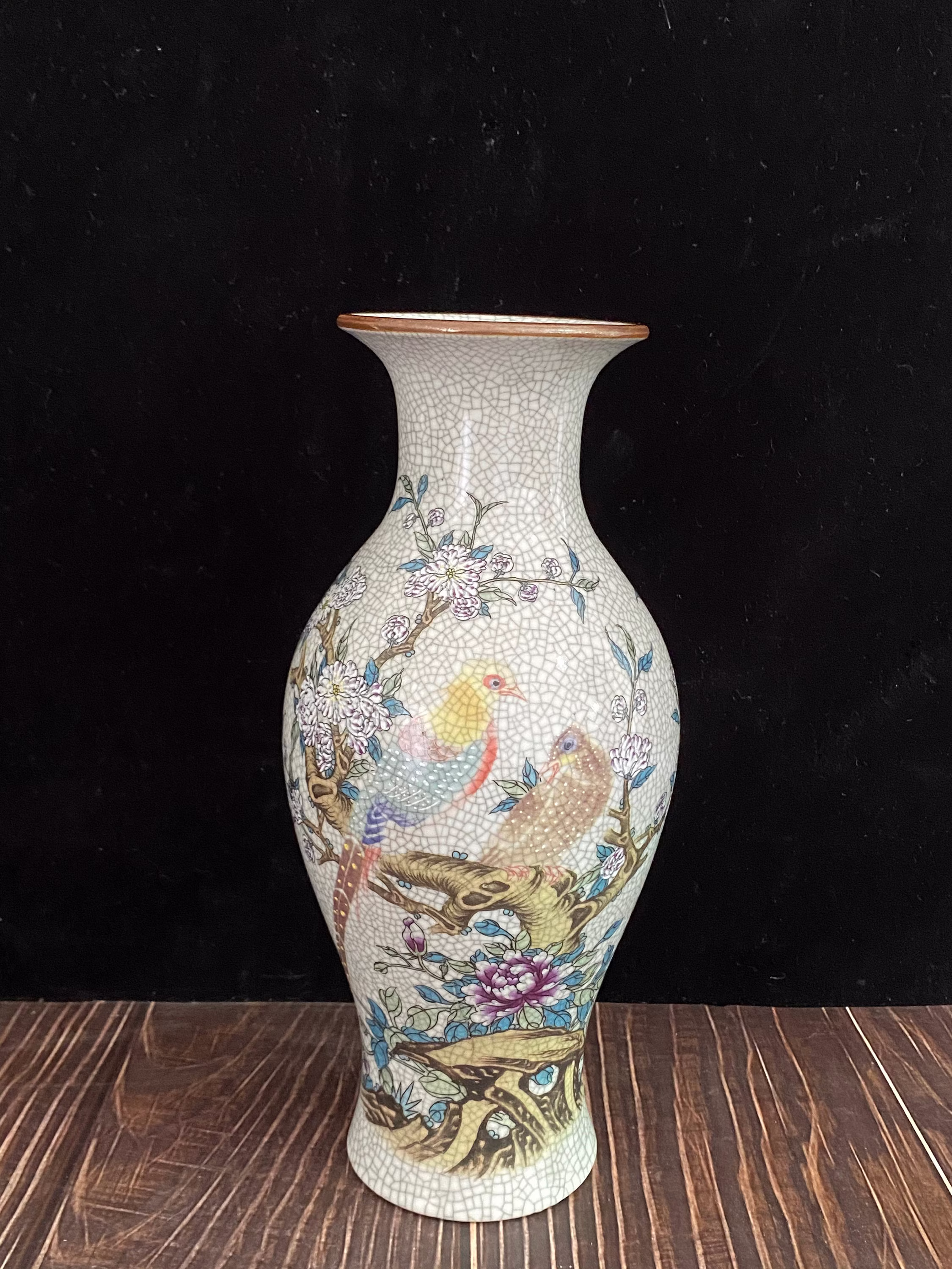 Jingdezhen Porcelain Powder Color Guanyin Vase Chinese Living Room Flower Arrangement Porch Imitation Decoration Dry