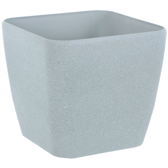 Azuma - Square Plant Pot With Sandstone Effect Plastic Garden Home Gardening Planter Accessory For Flowers Herbs Trees Plants Indoor/Outdoor Use