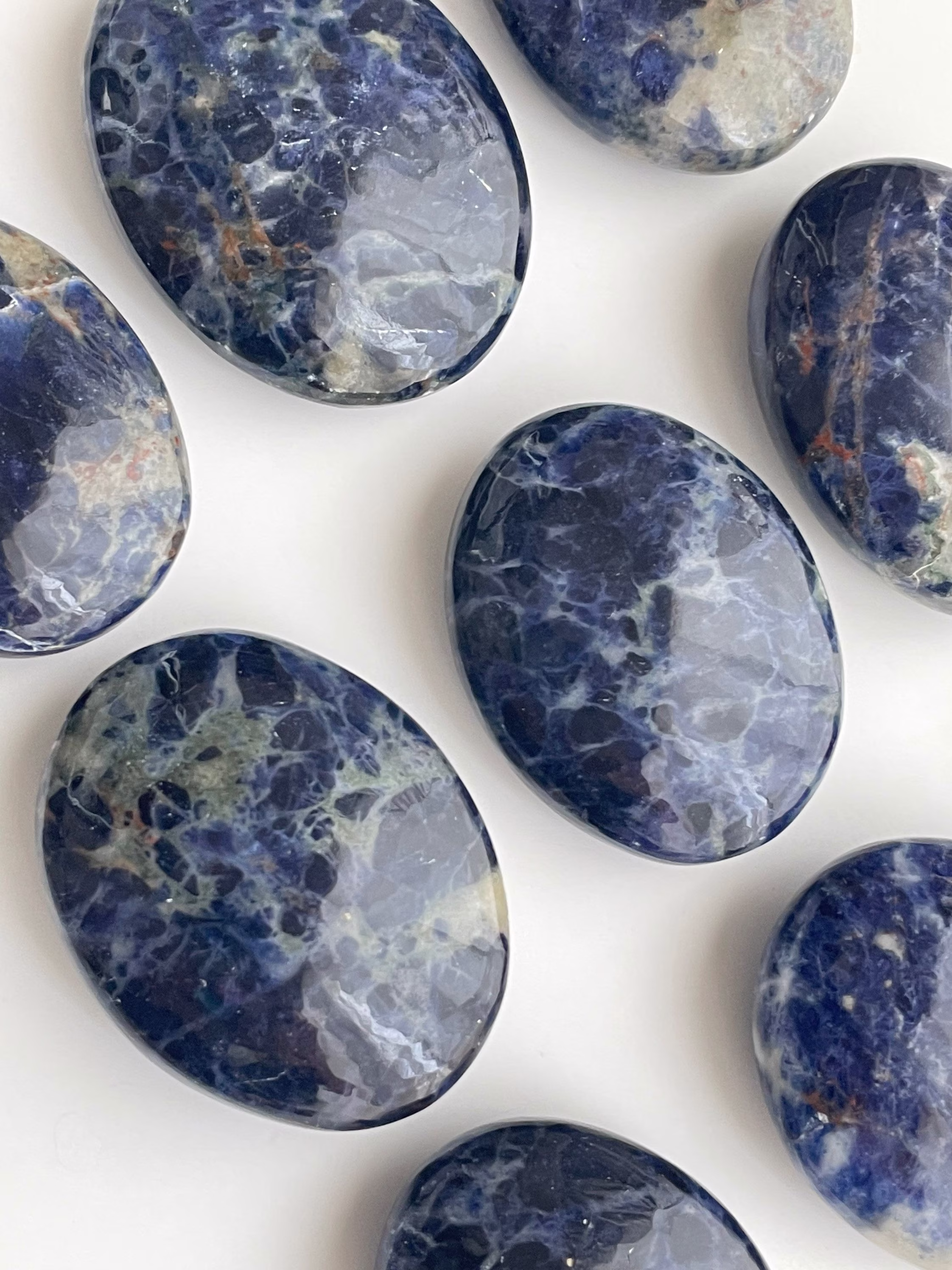 Sodalite Palm Stone Crown Chakra Speak The Truth H8J