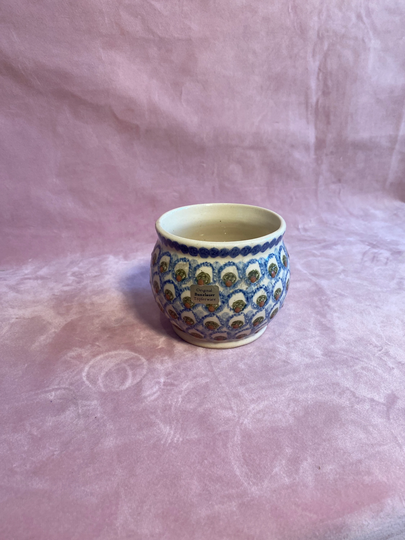 Vintage Small Pot Peacock Eye Bunzlauer Art Ceramics