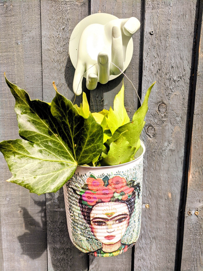 Unique Wall Bracket, Mannequin Hand Hook, Gothic Decor, Upcycled Plant Pot Hook