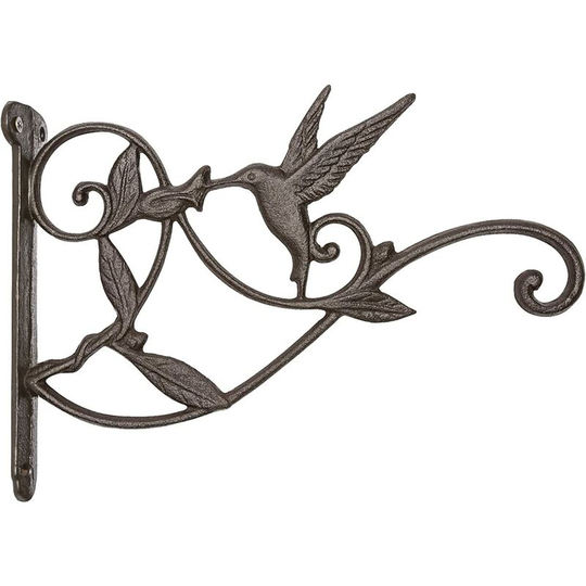Briday - Hanging Plant Bracket Hook Iron Decorative Plant Hanger for Flower Basket Bird Feeder Wind Chime Lanterns, 1 Pack