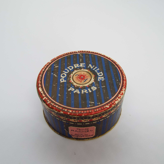Rare Antique Poudre Nilde Paris Powder Box French Vanity Storage Make-Up Cosmetics 1910's 1920's