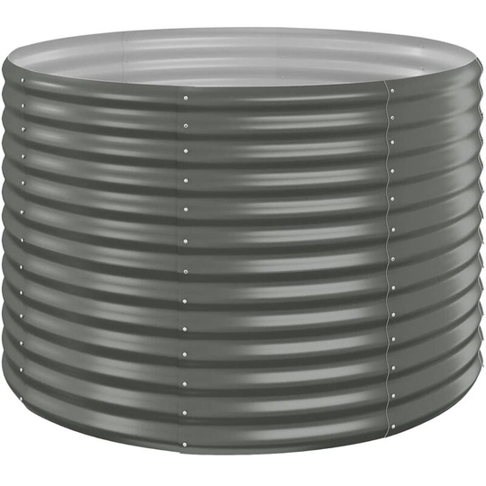 Vidaxl - Garden Planter Powder-coated Steel 100x100x68 cm Grey Grey