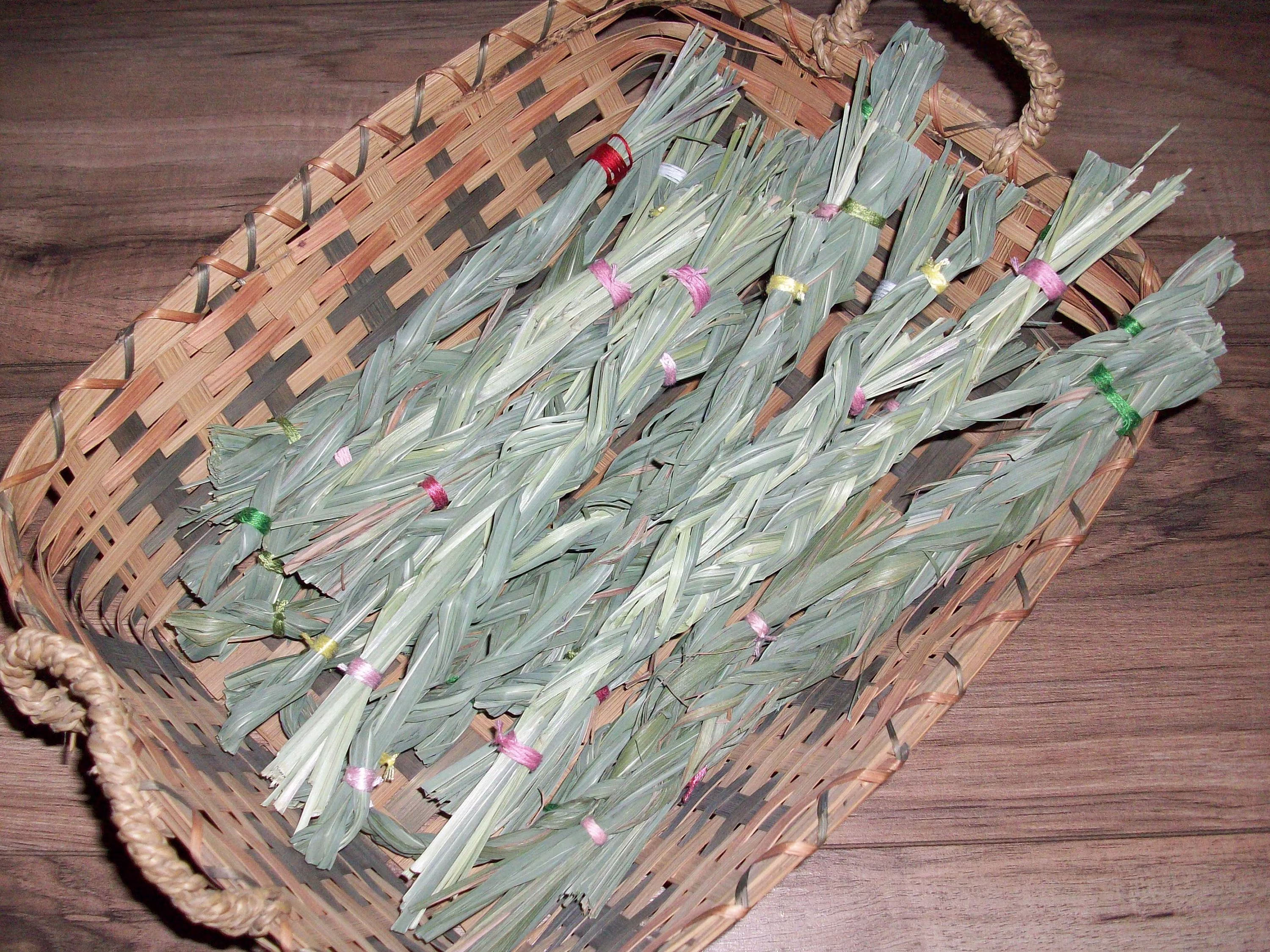 2 Lemongrass Braid Medium Size Smudge Sticks | 2021 Harvest