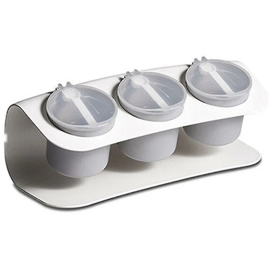 Joorrt - Kitchen supplies seasoning pot household combination with three grids creative seasoning box set of seasoning pots in seasoning bottle, 1