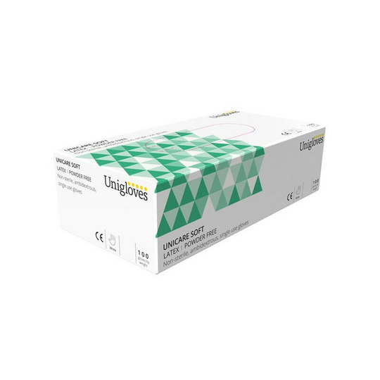 Latex Powder Free Gloves - Extra Large - Pack of 100 - GS0015 - Unicare