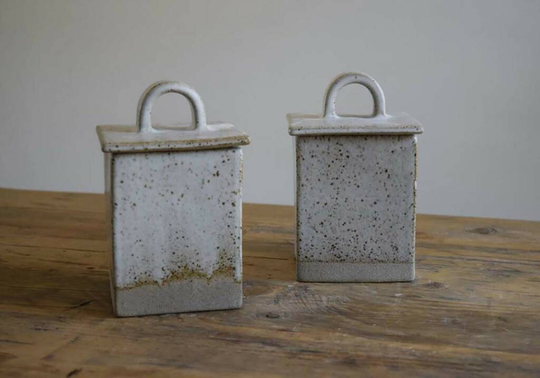 Square Storage Jar With Lid