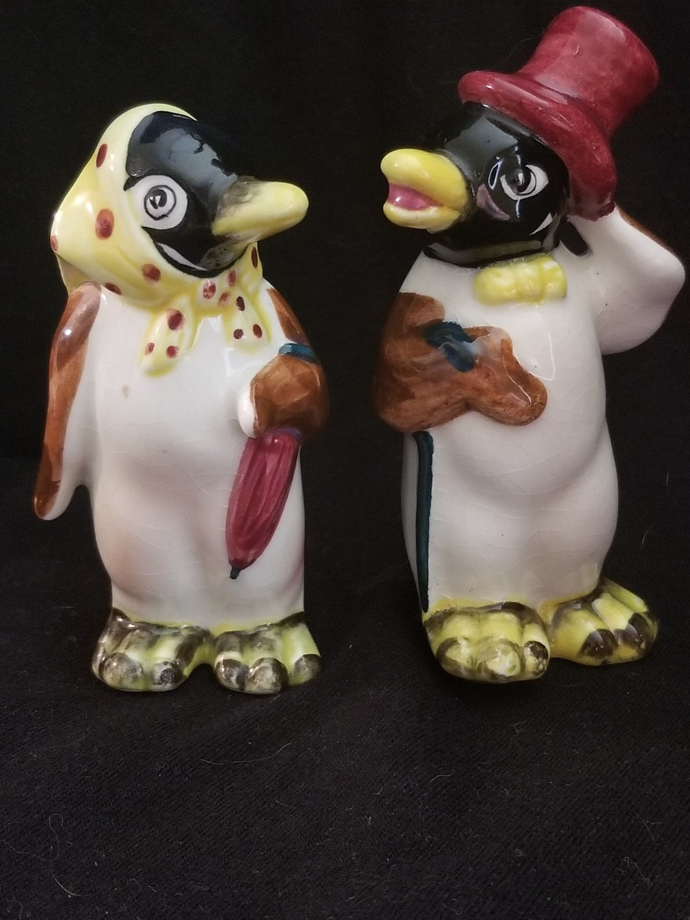 Vintage Penguin Salt/Pepper Shakers Japan