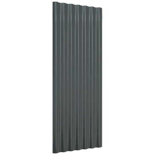 Roof Panels 12 pcs Powder-coated Steel Anthracite 100x36 cm Vidaxl Anthracite