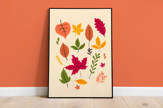 Autumn Leaves Print // Fall Leaf Print Wall Art, Decor, Seasonal Print, Colors, Aesthetic, A3, A4, A5, 8x10, 5x7, 4x6