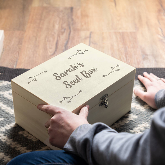 Personalised Wooden Seed Box Garden Gift