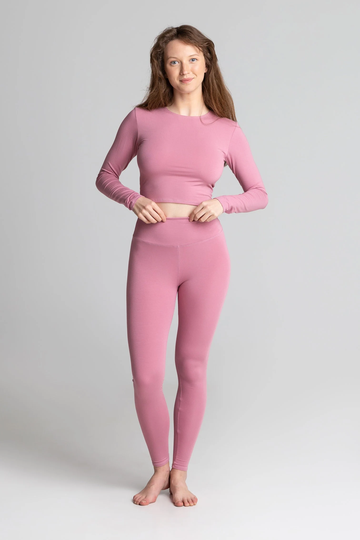 Pink Organic Cotton High Waisted Leggings/Loungewear