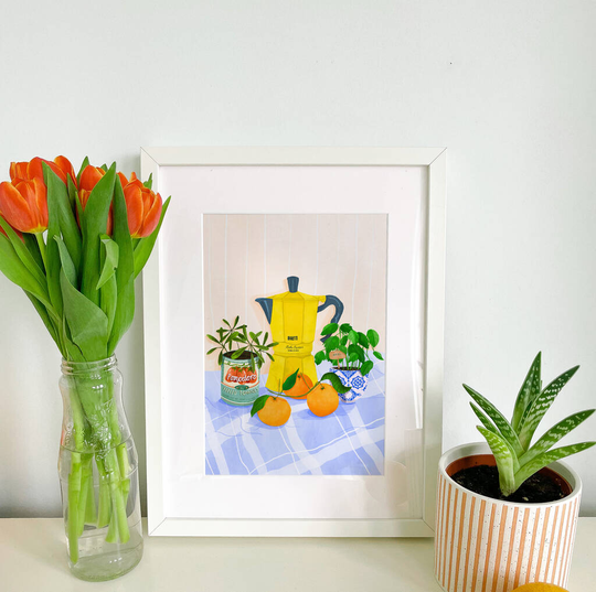 Coffee And Herbs - Illustrated Print