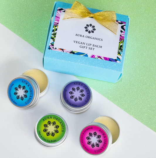 Vegan Organic Lip Balm Gift Set