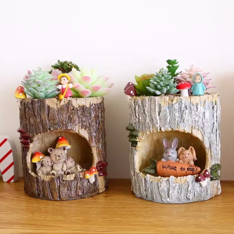 Animal Plant Pot, Pot For Succulents Plants, Rabbit Planter Hedgehog Flower Planter, Tree