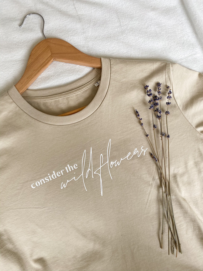 Wildflowers Organic Christian T-Shirt - Christian Tshirt/Organic Bible Verse Encouraging