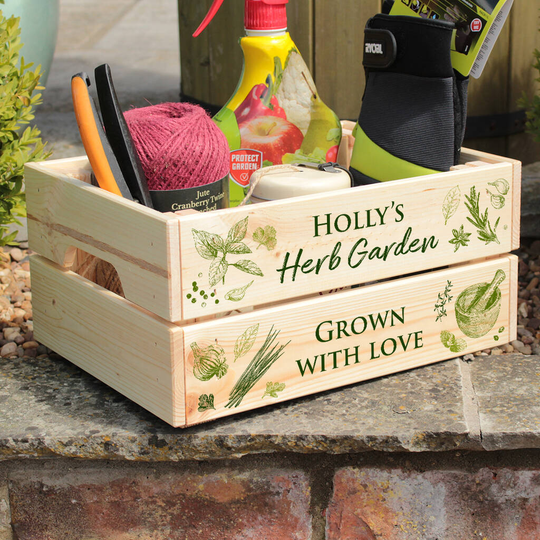 Herb Garden Gift Treat Hamper Crate