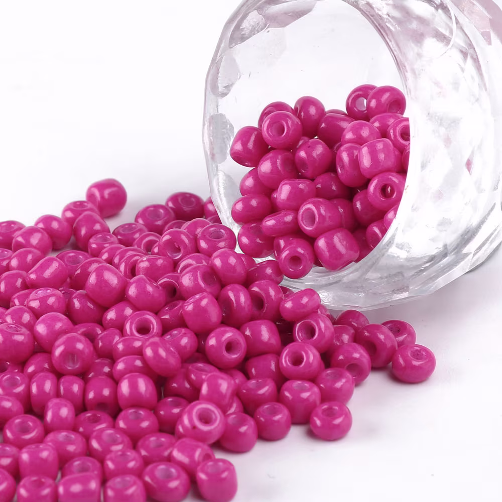 50G 4mm Seed Beads, Fuschia Pink - Beautiful Glass Beads Perfect For Beading, Crafts & Jewellery Making