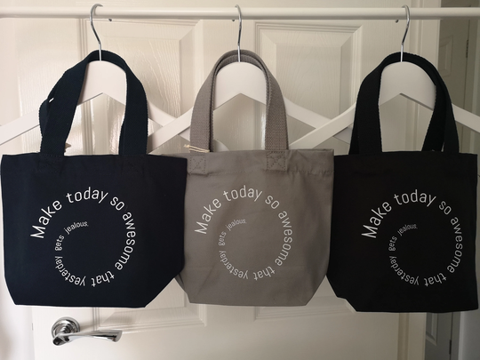 Earthaware 100% Organic Cotton Mini Tote Bag in Navy Blue