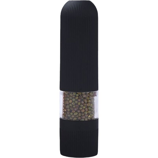 Fvbjd - Electric Salt and Pepper Grinder Set - Battery Operated Handed Salt Pepper Mill with Bottom Cap black