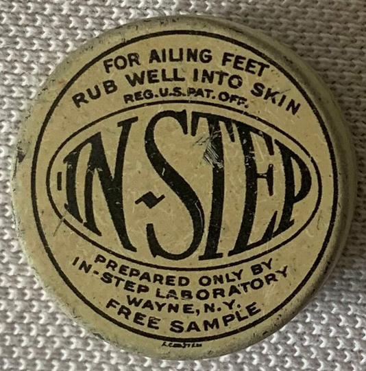 Very Rare Antique Vintage In-step Sample Tin 1910S