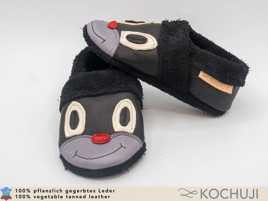 Mole Leather Slippers/Organic Baby Booties Vegetable Tanned Various Sizes & Colours Personalizable