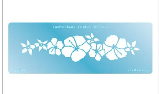 Jewelry Shape Template -Hibiscus | Translucent Stencil