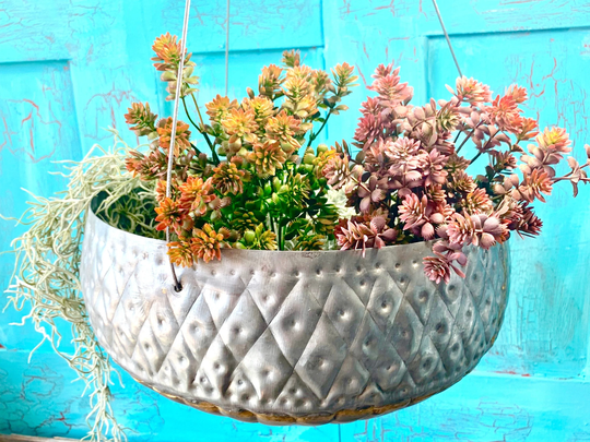 Zinc Hanging Diamond Planter Ltzkr031