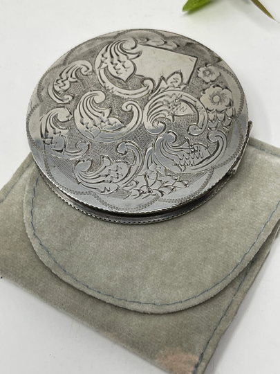 Silver Powder Compact. Continental