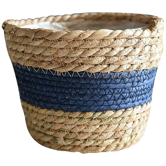 Seagrass Planter Basket, Woven Flower Pot Basket With Waterproof Plastic Liner For All House Plants,