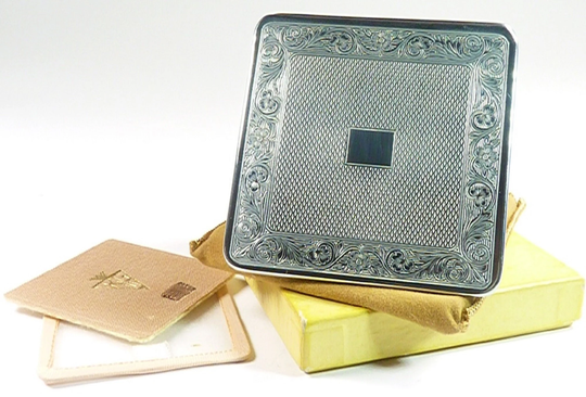 Bff Gift Unused Vintage Kigu Loose Foundation Compact Mirror 1950S Powder in Box