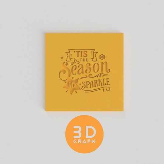 Tis The Season To Sparkle | Style 159 - Cookie Embosser & Fondant Stamp in Christmas Theme