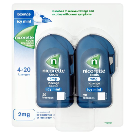 Nicorette Cools Icy Mint 2Mg Nicotine Lozenge