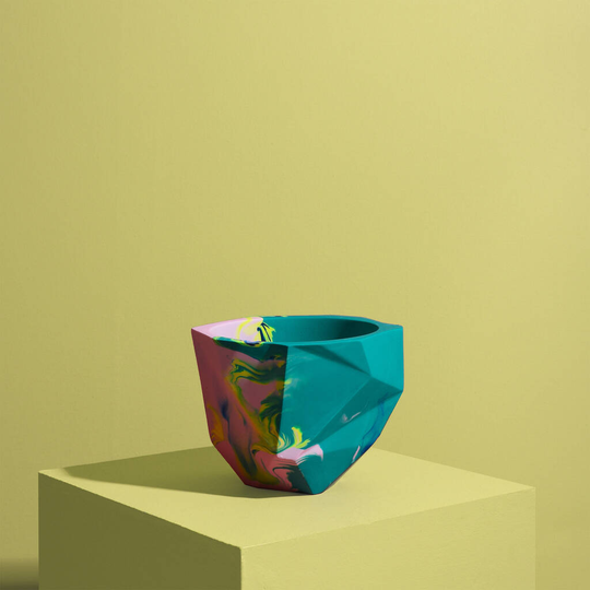 Jesmonite Plant Pot - Emerald Green Planter