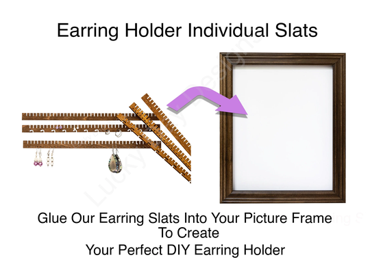 Diy Earring Holder Slats Iorganize® Organizer - 9 Colors 3 Styles Available