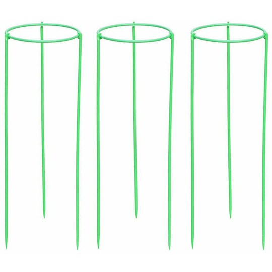 Climbing Plant Support Stakes Tall Plant Support Rin-g Cage for Garden Plant Flower Vegetable,,M & 3PCS