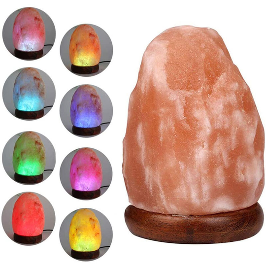 Thsinde - usb Himalayan Salt Lamp Crystal Salt Lamp Colorful Color Changing Band 7 Color Changes Glow