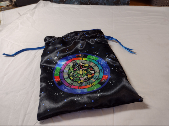 Tarot Bag Or Altar Cloth - Astrological Correlations An Herbal Horoscope Zodiac Based Drawstring Wiccan Pagan Pouch