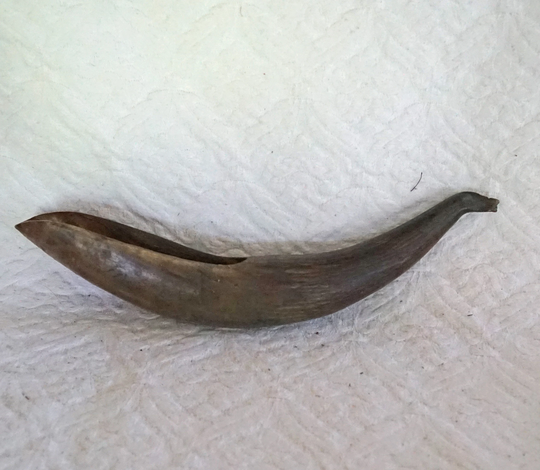 Antique Chinese Large Mongolian Hand Carved Animal Medicine Horn