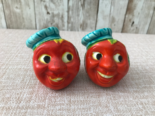 Tomato Heads Anthropomorphic Salt & Pepper Set