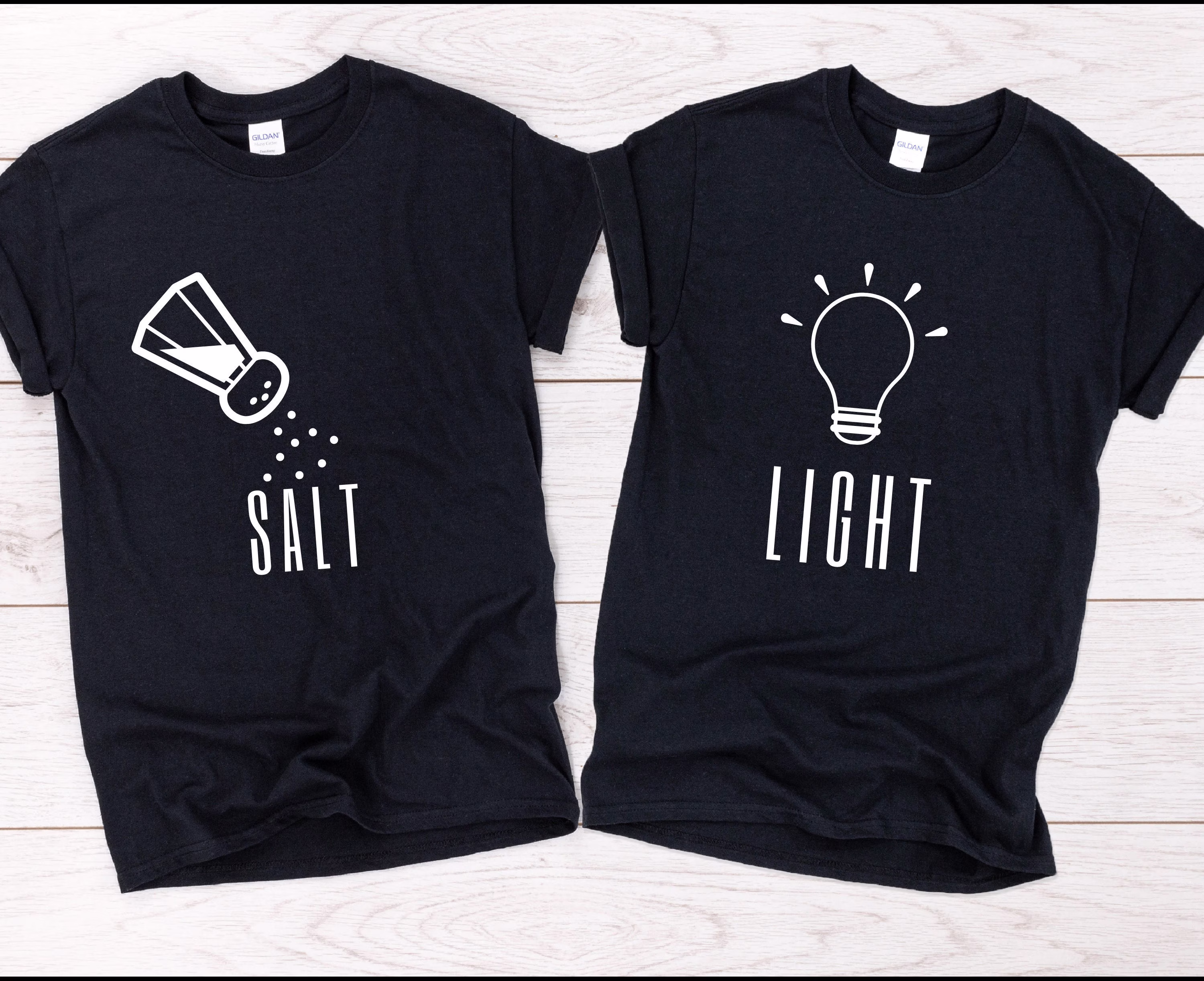 Salt & Light Couples Shirt/Salt Shirt/Husband Wife Shirt/Inspirational Shirt/Good Deeds Shirt/Jesus